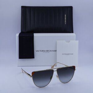 Victoria Beckham VB239S 222 Aviator Sunglasses – Gold/Grey